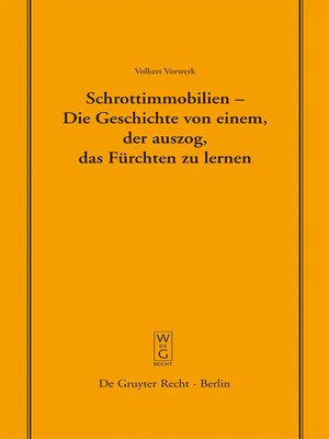 cover image of Schrottimmobilien--Die Geschichte von einem, der auszog, das Fürchten zu lernen